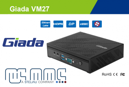 VM27 - Nuevo player de Giada: Compacto, para pantallas 4K y fanless.