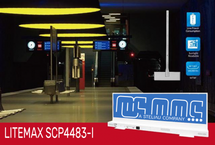 Descubre el novedoso sistema de doble pantalla Ultraplana de 44,8” de Litemax para sistemas de difusión de información SCP4483-I.