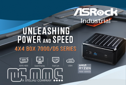 ASRock Industrial lanza la serie 4X4 BOX 7000/D5 con APU AMD Ryzen™ Serie 7000U para liberar potencia y velocidad.