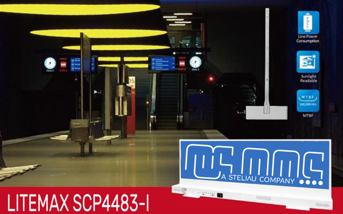 Descubre el novedoso sistema de doble pantalla Ultraplana de 44,8” de Litemax para sistemas de difusión de información SCP4483-I.