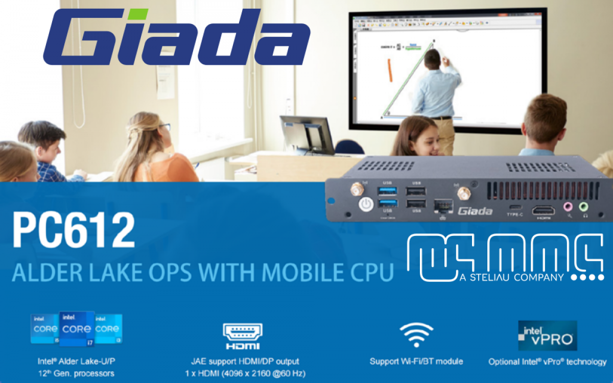 Giada dispone de OPSs con CPU de 12ª generación: la serie PC612.